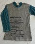 Eco Punk Grey And Turquoise Waffle Weave Sweater 6/7Y