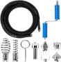 5M Drain Snake With 6 Cutting Heads For Tough Pipe Clogs