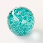 Glass Aqua Light Blue Paper Weight – 10CM