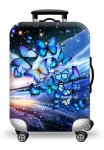 Printed Luggage Protector - Blue Majestic Butterflies - XL