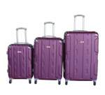 Smte 3-PIECE Travel 30-INCH Luggage Suitcase Set Stylish Purple With Keychain