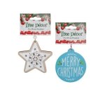 Xmas Tree Decor Pendent Asstd 9X10CM