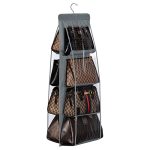 Lirex Handbag Hanging Purse Organizer For Closet 8 Pocket Handbag Storage Organizer Hanger Oxford Cloth Closet Organizer For Fam