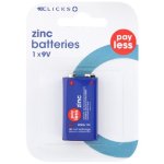 Payless Zinc Batteries 9V 1 Pack