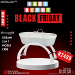 Black Friday Blitz Shnuggle Moses Basket