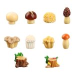 Dichengshun 10PCS Cute Mushroom Car Interior Accessories Dashboard Decorations Set Of Funny Dash Decor Rearview Mirror Car Ornam