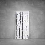 Wall Art D117 - 2900 X 1400 X 20 Indoor Matt Silver Warm White