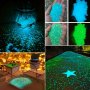 2000PCS Luminous MINI Stones For Gardening Aquarium Landscaping Fluorescent MINI Stone For Vase Hourglass Luminous Sand Fluorescent Particles 1.76 Oz