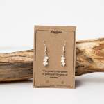 Natura L Pearl Drop Earrings Single Or Triple Pearls - Triple Pearl