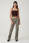 Cotton On Bootleg Cargo Pant - Woodland