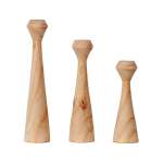 Tapered Diamond Candle Holder - Medium Cognac