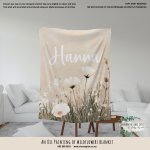 Personalised Fleece Blanket An Oil Painting Of Wildflowers