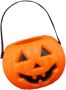 LED Pumpkin Lanterns Handle Large Candy Bucket Kids' Halloween Decorations
