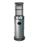 Polo Totai Shorter Patio Heater With Glass Tube Dark Grey Light Grey
