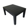 Outdoor Patio Coffee Table Wood-style Top With Rattan-effect Sides