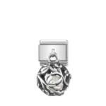 Composable Pendant Link Leaf Simulated Pearl