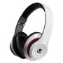 Volkano Falcon Wired Over-ear Headphones Built-in Microphone Enhanced Bass Sound Foldable Design 3.5MM Aux Plug & Play White
