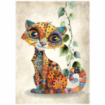 Fabric Paint Sling Quirky Safari Leopard
