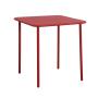 Caf Steel Patio Table Cherry Red L70CMXW70CMXH72CM Excluding Chairs