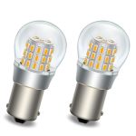 Sofoc P21W 1156 BA15S Bulb LED 6V 12V Dc Amber yellow For Automotive Turn Signal Light Side Marker Lamp 3014 39SMD 1000LM Bright