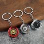 1/3PCS Metal Alloy Keychain Pendant Car Modified Two-color Wheel Hub Simulation Shape Keychain Ornament Key Pendant