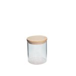 Cylinder Jar W wooden Lid 12.5X10 Cm 700 Ml
