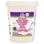 Pnp Live Well Dairy Free Mixed Berry Flavoured Cultured Soya Yoghurt 500G