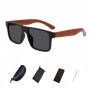 High-quality Polarized Wood Sunglasses - Black