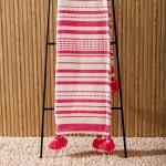 Chenille Throw Pink