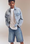 Loose Fit Denim Shorts - Denim Blue