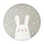 Rug Round Cotton Taupe Bunny 120CM