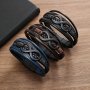 1PC Figure 8 Pu Leather Bracelet