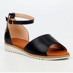 Walnut 2 - Flat Ankle Tie Sandal - Black - 8