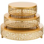 Hedume 3 Pack Cake Stands Metal Cake Stands Dessert Display Cupcake Stands Cupcake Pastry Candy Display Plate For Wedding Event