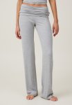 Cotton On Sleep Recovery Roll Waist Pant - Grey Marle Rib