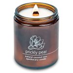 Hemlock Park Desert Prickly Pear Apothecary Scented Candle Crackling Wood Wick Botanical Fragrance & Coconut Apricot Wax Up To 6