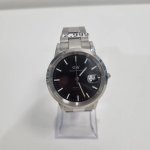 Daniel Wellington Stainless Steel Automatic Black Dial Men Analog WATCH-M40ASB01 Silver Band