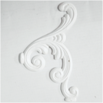 White Resin Baroque Corner No. 1