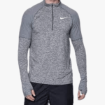 Nike Mens 1 4 Zip Tech Long Sleeve Top Dk Grey Mel - 10XL