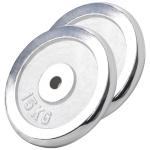 Cast Iron Weight Plate Set 2X 15KG - Chrome