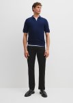 Cotton Silk Open Neck Knit Polo