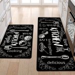1PC Minimalist Letter Print Kitchen Mat Cartoon Pattern Bedroom Carpet Non-slip And Washable Floating Window Cushion Welcome Ent
