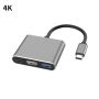 Type-c Hub USB C To HDMI Splitter Compatible Usb-c 3 In 1 4K HDMI USB 3.0 Pd Fast Charging Smart Adapter For Dell MACBOOK~23902