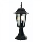Eurolux 6-PANEL Pedestal Lantern Black