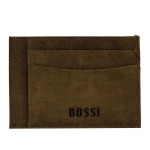 Bossi Boabab Leather Cardholder 3 Goat Oily Hunter - Fatigue