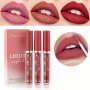 3PCS/SET Lip Gloss Lip Glaze Velvet Mist Matte Lipstick Easy To Color Non-fading Non-stick Cup Lip Gloss Set