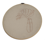 Leaf In Bottle Embroidery Hoop