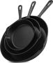 3 Cast Iron Frying Pans