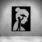 Family On Her Mind - Grey L 750 X H 550MM