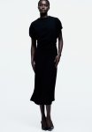 Tapered-waist Dress - Black